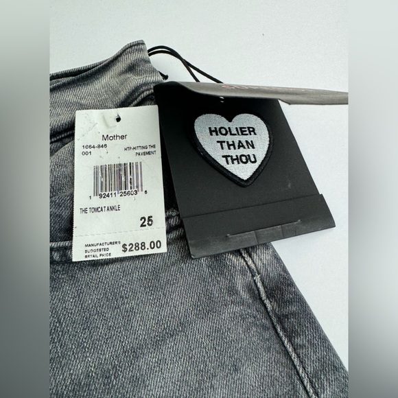 NWT Mother Jeans Tomcat Ankle, Hitting the Pavement (Grey) Size 25 $288 - Picture 6 of 9